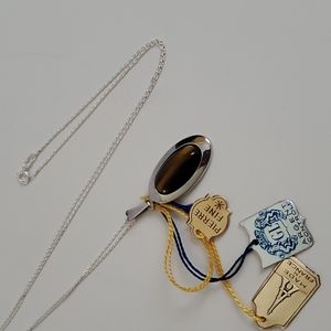 Tiger's Eye Gemstone Pendant Necklace